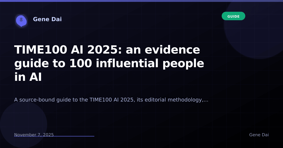 100 Most Influential People in AI: 2025 Power List